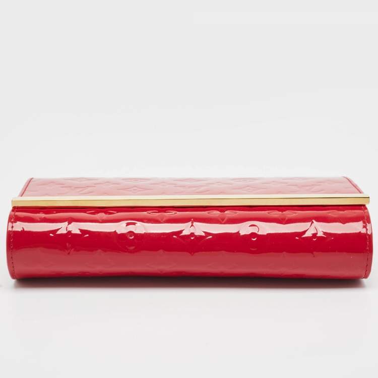 Pre Owned Louis Vuitton Indian Rose Monogram Vernis Ana Clutch Bag