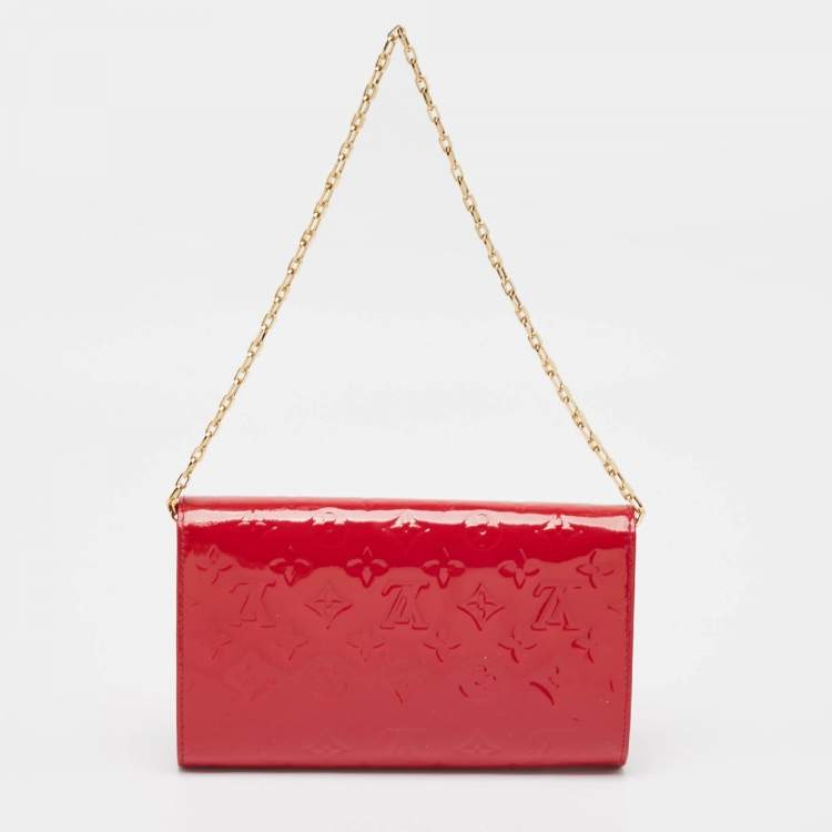 Pre Owned Louis Vuitton Indian Rose Monogram Vernis Ana Clutch Bag