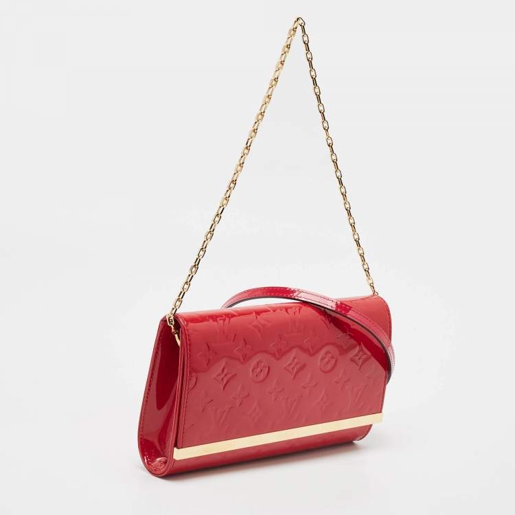 Pre Owned Louis Vuitton Indian Rose Monogram Vernis Ana Clutch Bag