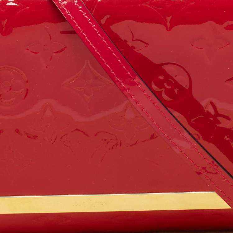 Pre Owned Louis Vuitton Indian Rose Monogram Vernis Ana Clutch Bag