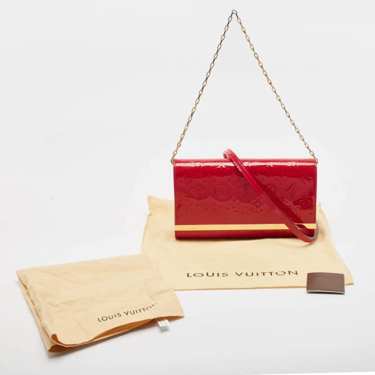 Pre Owned Louis Vuitton Indian Rose Monogram Vernis Ana Clutch Bag
