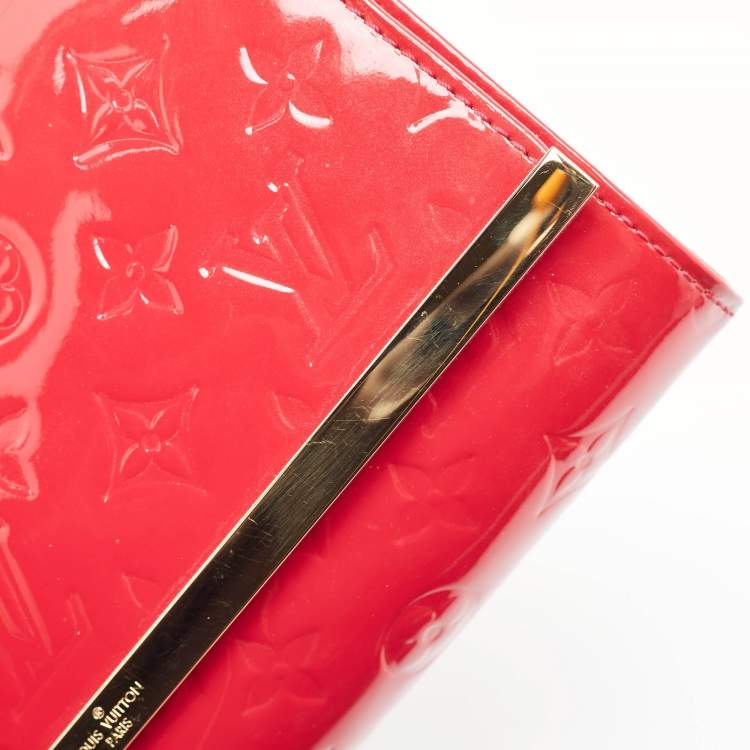 Pre Owned Louis Vuitton Indian Rose Monogram Vernis Ana Clutch Bag