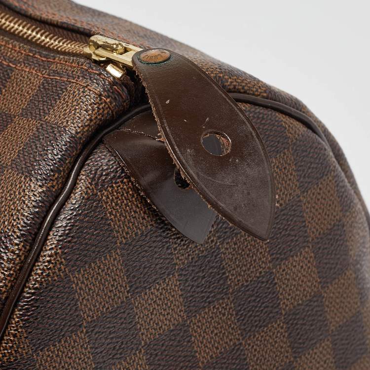 Pre Owned Louis Vuitton Damier Ebene Canvas Speedy 35 Bag