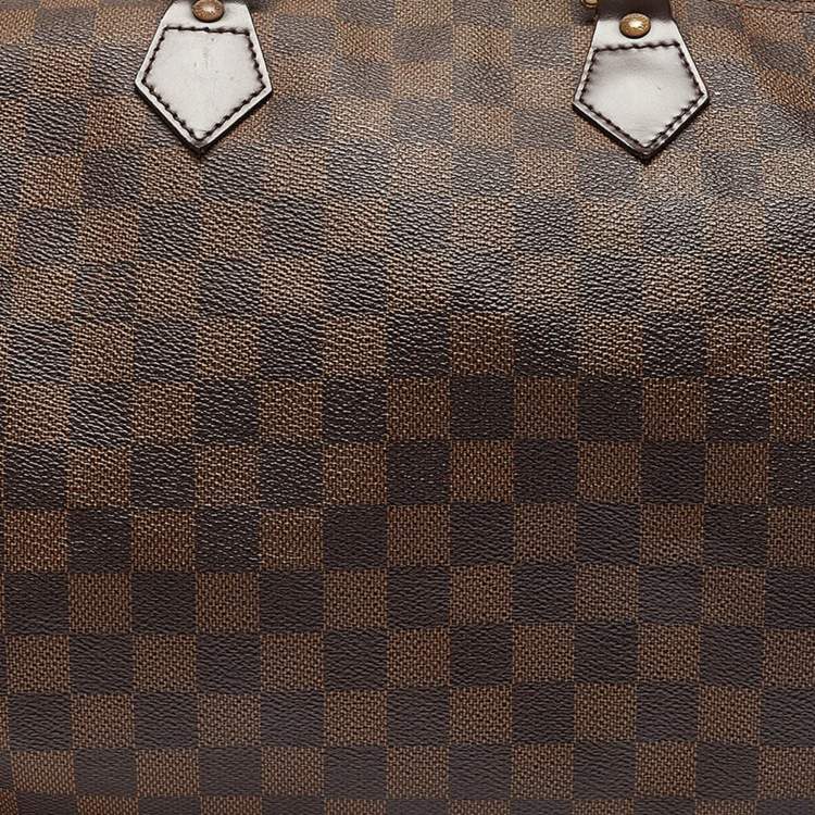 Pre Owned Louis Vuitton Damier Ebene Canvas Speedy 35 Bag