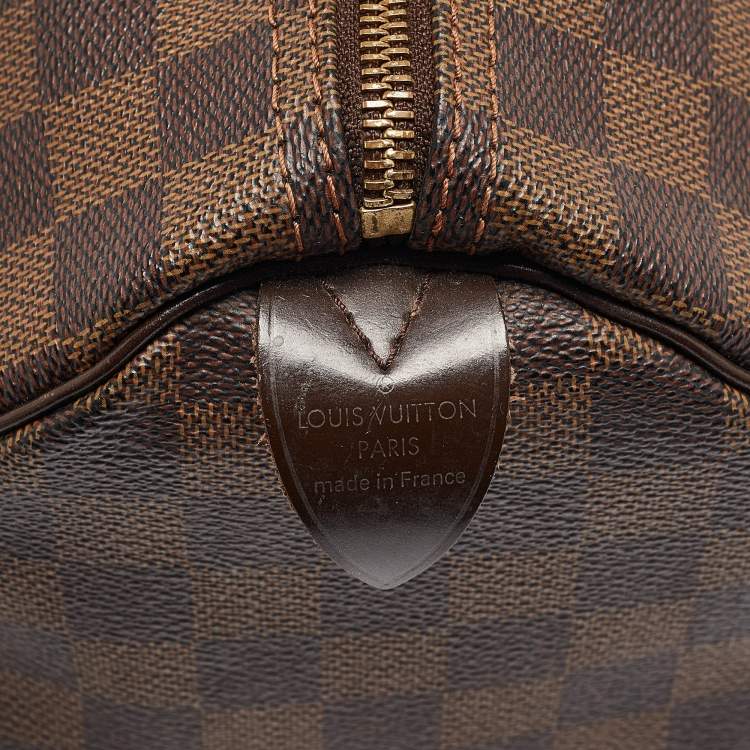 Pre Owned Louis Vuitton Damier Ebene Canvas Speedy 35 Bag