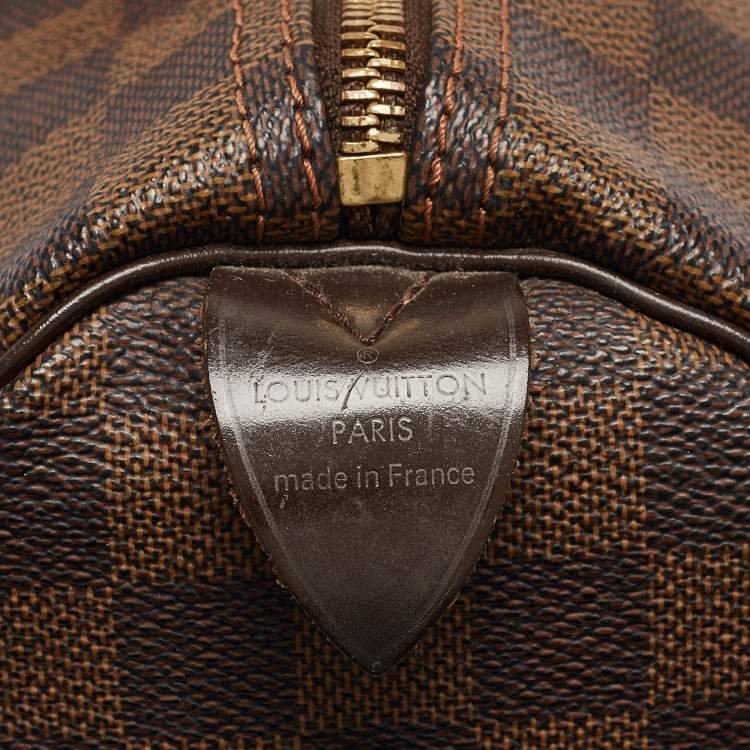 Pre Owned Louis Vuitton Damier Ebene Canvas Speedy 35 Bag