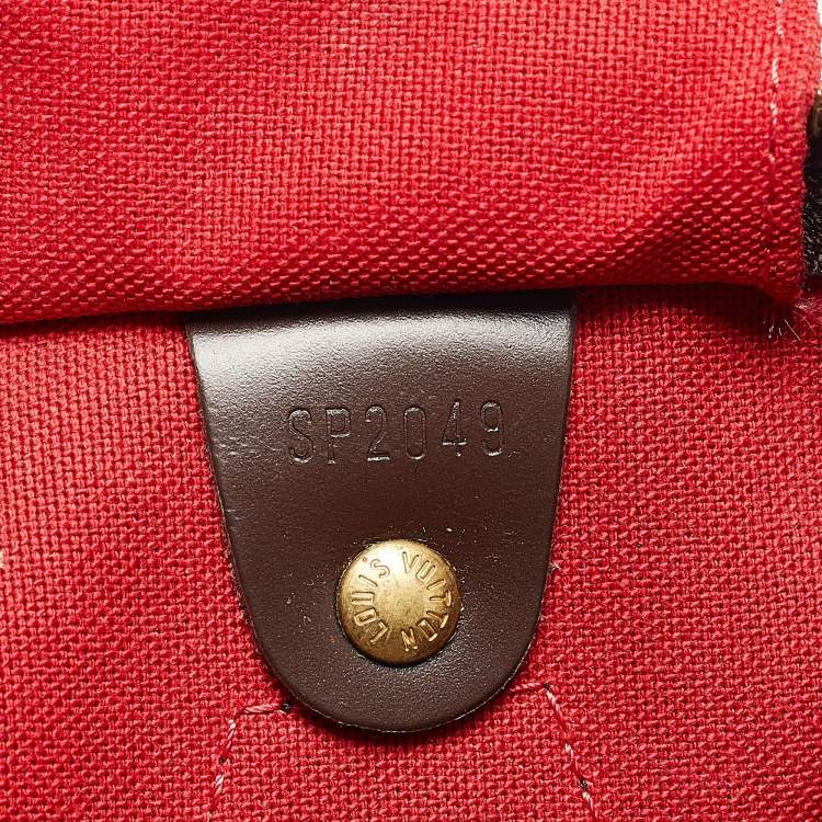 Pre Owned Louis Vuitton Damier Ebene Canvas Speedy 35 Bag