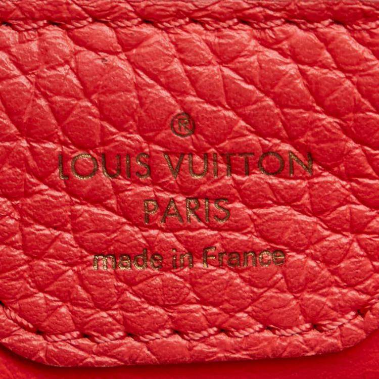 Pre Owned Louis Vuitton Pink Taurillon Leather BB Capucines Top Handle Bag