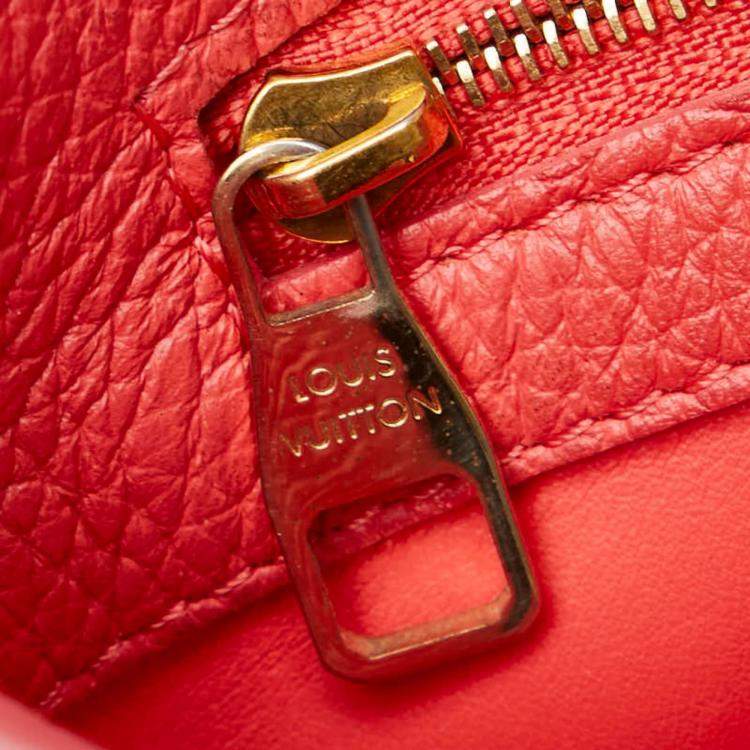 Pre Owned Louis Vuitton Pink Taurillon Leather BB Capucines Top Handle Bag