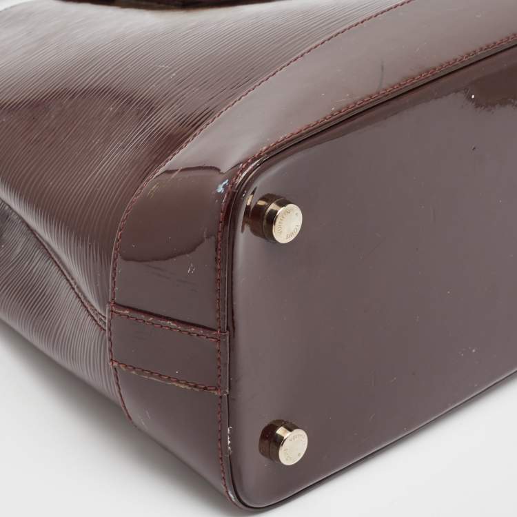 Pre Owned Louis Vuitton Bordeaux Electric Epi Leather Mirabeau GM Bag