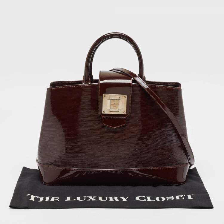 Pre Owned Louis Vuitton Bordeaux Electric Epi Leather Mirabeau GM Bag
