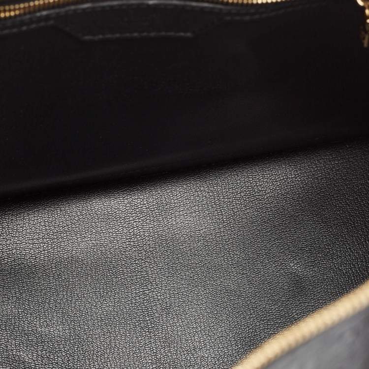 Pre Owned Louis Vuitton Black Ostrich Alma GM Bag