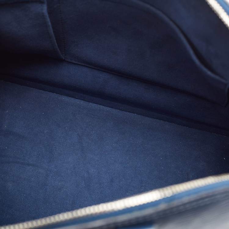 Pre Owned Louis Vuitton Blue Marine Epi Leather Alma GM Bag