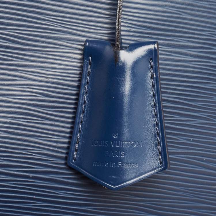 Pre Owned Louis Vuitton Blue Marine Epi Leather Alma GM Bag
