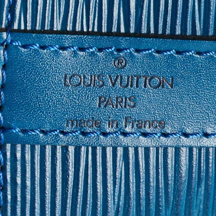 Pre Owned Louis Vuitton Blue Toledo Epi Leather Petit Noe Bag