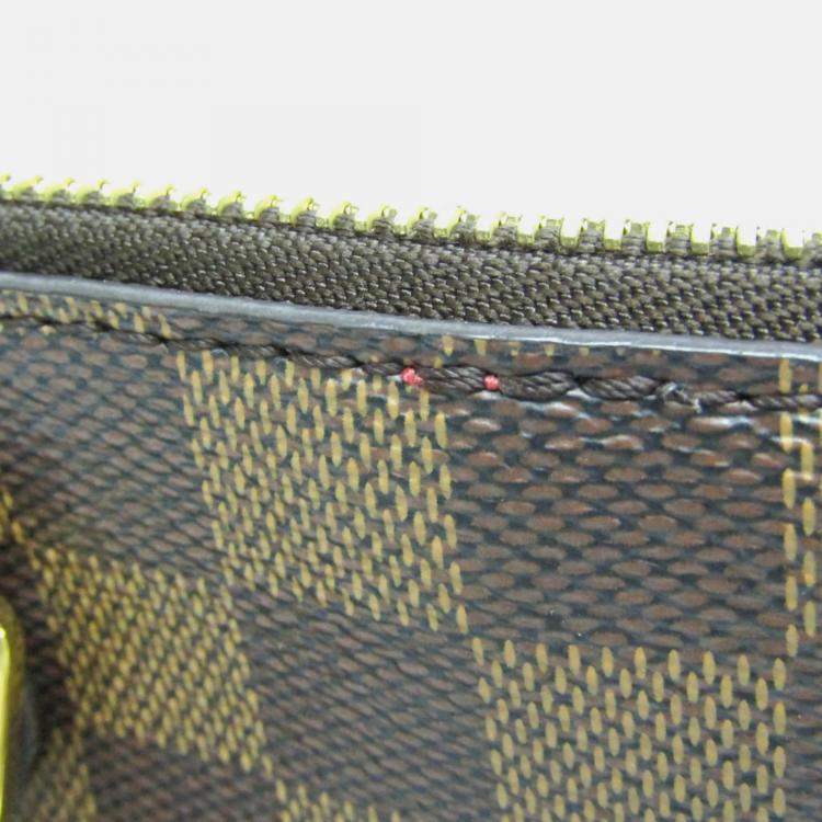 Pre Owned Louis Vuitton Brown Damier Ebene Canvas Siena MM Tote Bag