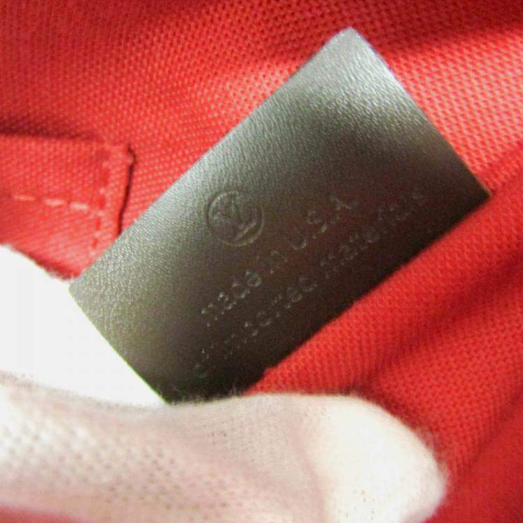 Pre Owned Louis Vuitton Brown Damier Ebene Canvas Siena MM Tote Bag