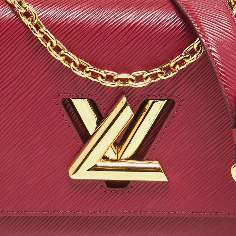 Pre Owned Louis Vuitton Magenta Epi Leather Twist MM Bag