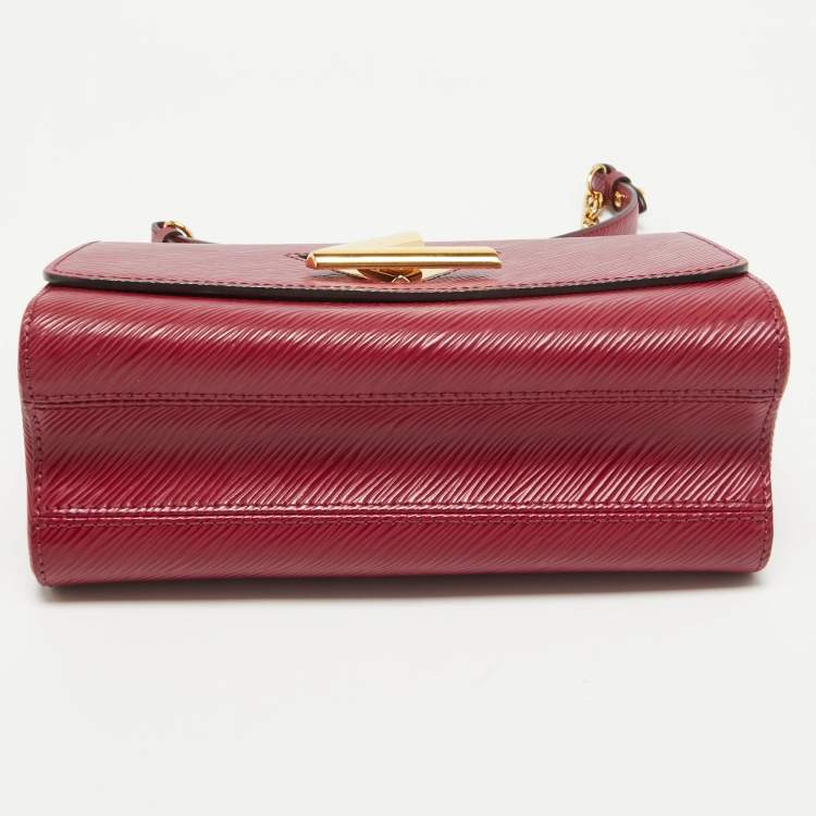 Pre Owned Louis Vuitton Magenta Epi Leather Twist MM Bag