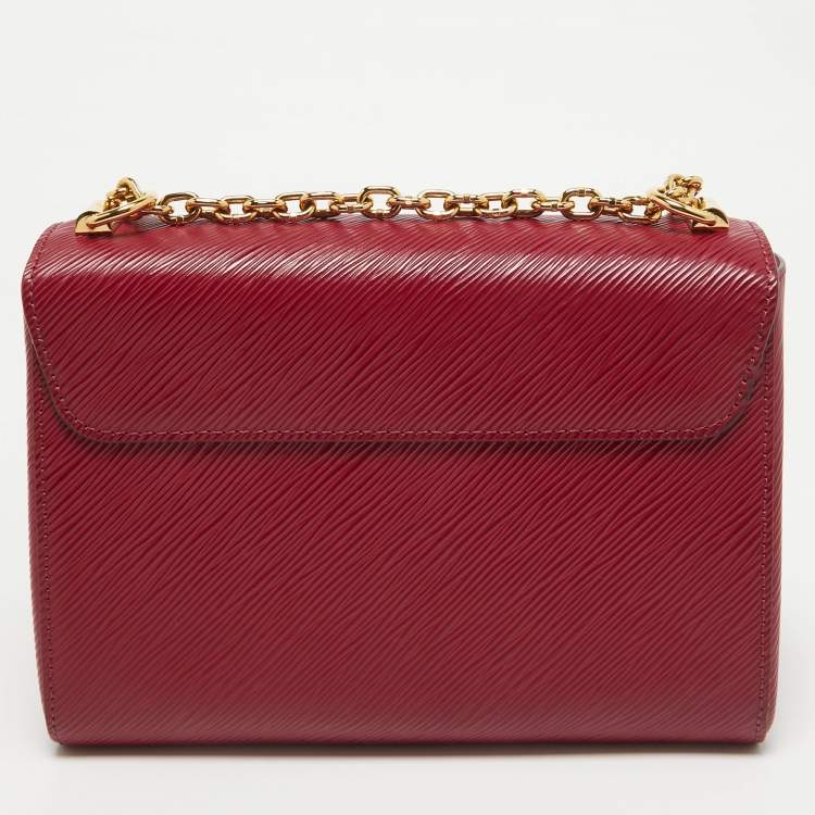 Pre Owned Louis Vuitton Magenta Epi Leather Twist MM Bag