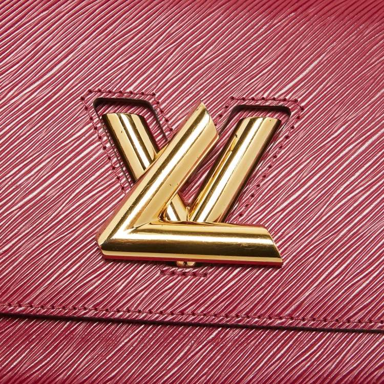 Pre Owned Louis Vuitton Magenta Epi Leather Twist MM Bag