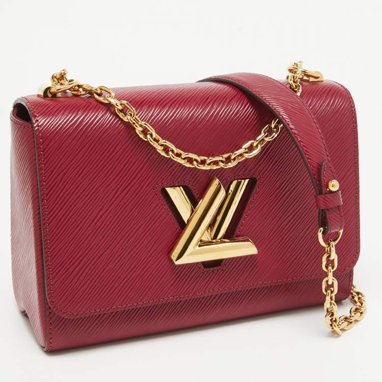 Pre Owned Louis Vuitton Magenta Epi Leather Twist MM Bag