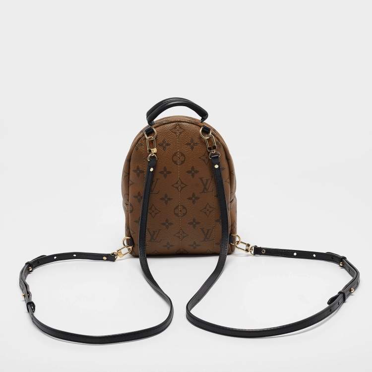 Pre Owned Louis Vuitton Monogram Reverse Canvas Mini Palm Springs Backpack