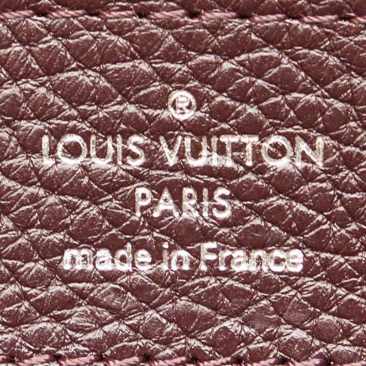 Pre Owned Louis Vuitton Brown Leather MM Capucines Top Handle Bags