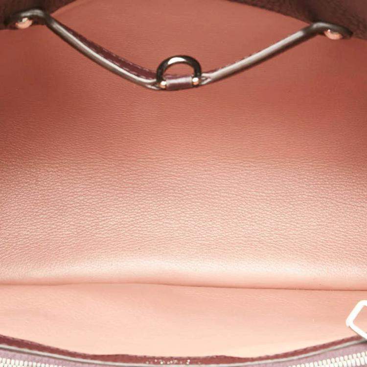 Pre Owned Louis Vuitton Brown Leather MM Capucines Top Handle Bags