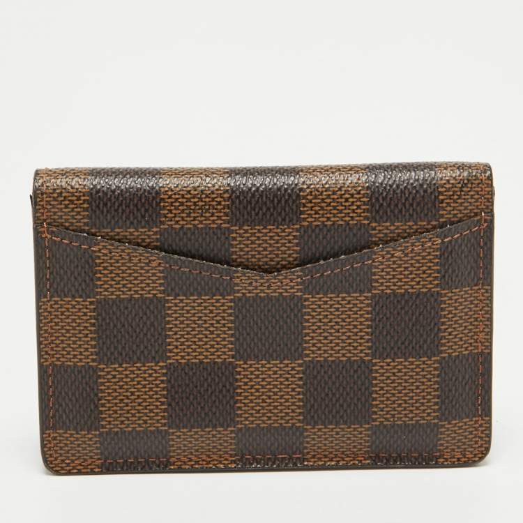 Pre Owned Louis Vuitton Damier Ebene Canvas Pocket Organizer