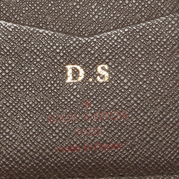 Pre Owned Louis Vuitton Damier Ebene Canvas Pocket Organizer