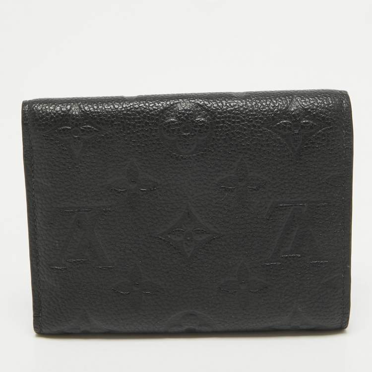 Pre Owned Louis Vuitton Black Monogram Empreinte Leather Victorine Wallet