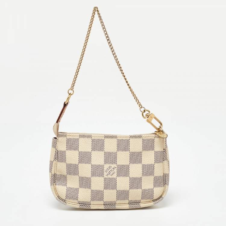 Pre Owned Louis Vuitton Damier Azur Canvas Mini Pochette Accessoires