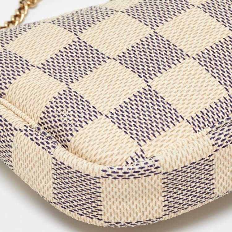 Pre Owned Louis Vuitton Damier Azur Canvas Mini Pochette Accessoires
