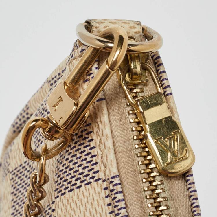 Pre Owned Louis Vuitton Damier Azur Canvas Mini Pochette Accessoires