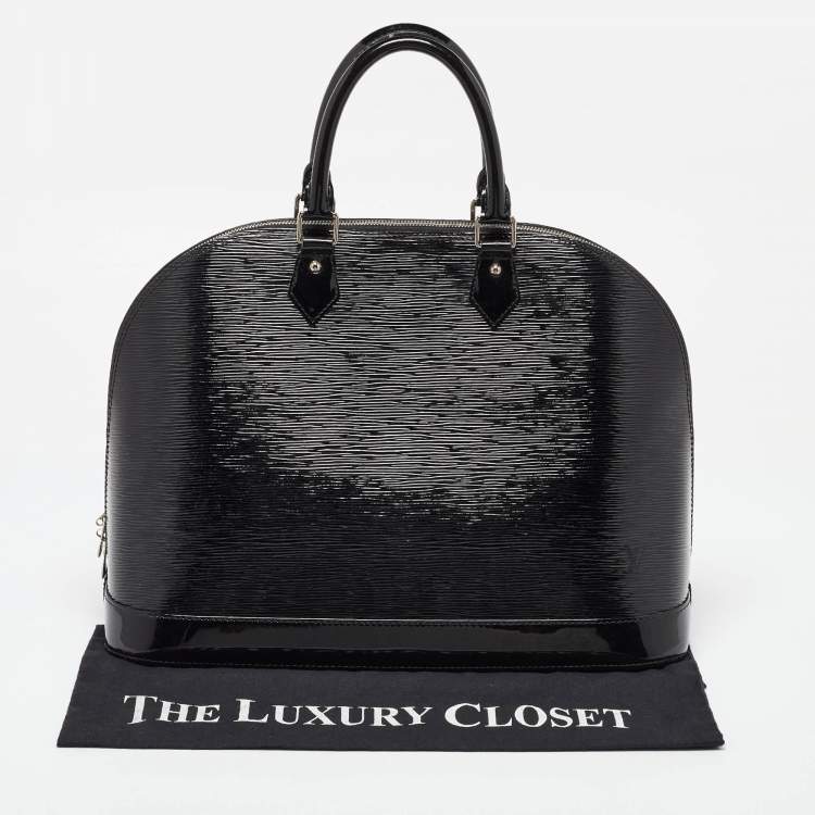 Pre Owned Louis Vuitton Black Electric Epi Leather Alma GM Bag