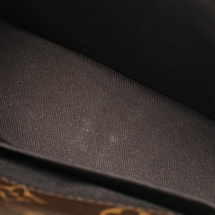 Pre Owned Louis Vuitton Black Vernis Leather and Monogram Canvas Cherrywood BB Bag