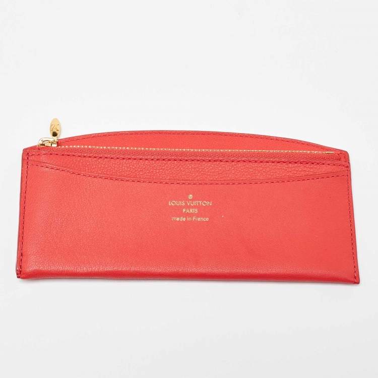 Pre Owned Louis Vuitton Orange Alligator Leather Vivienne LV Long Wallet