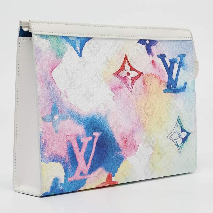 Pre Owned Louis Vuitton Multicolor Monogram Watercolor Pochette Voyage MM