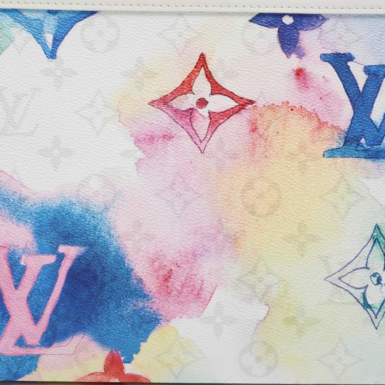 Pre Owned Louis Vuitton Multicolor Monogram Watercolor Pochette Voyage MM