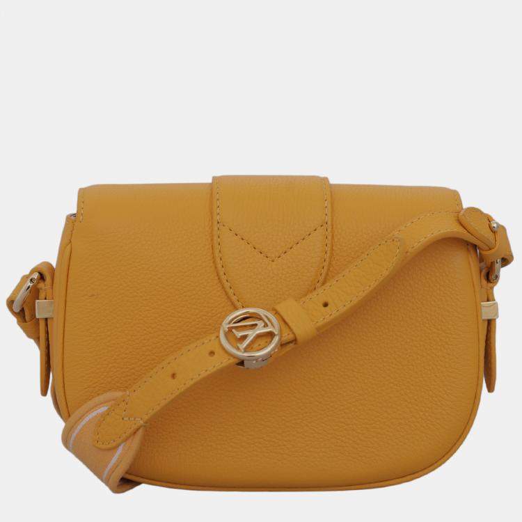 Pre Owned Louis Vuitton Light Orange Pont 9 Soft PM Bag