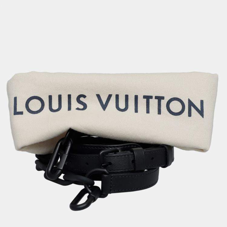 Pre Owned Louis Vuitton Brown/ Black Leather Monogram Coated Canvas Solar Ray Soft Trunk Bag