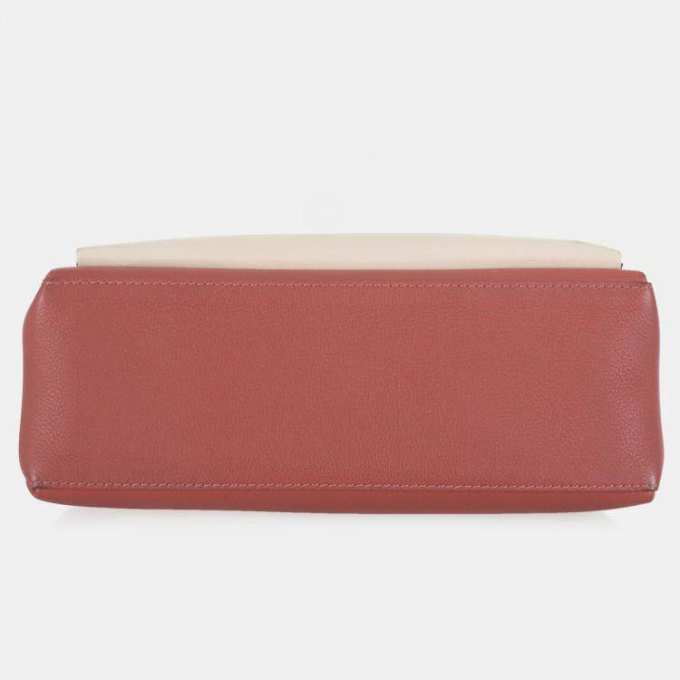 Pre Owned Louis Vuitton Light Brown/ Cream/ Pink MyLockme Satchel bag