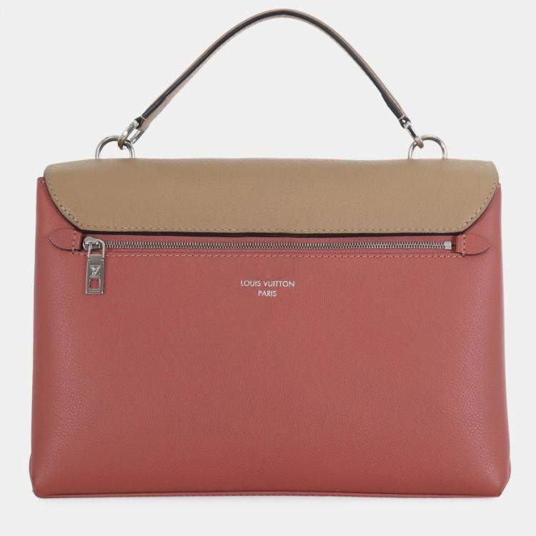 Pre Owned Louis Vuitton Light Brown/ Cream/ Pink MyLockme Satchel bag