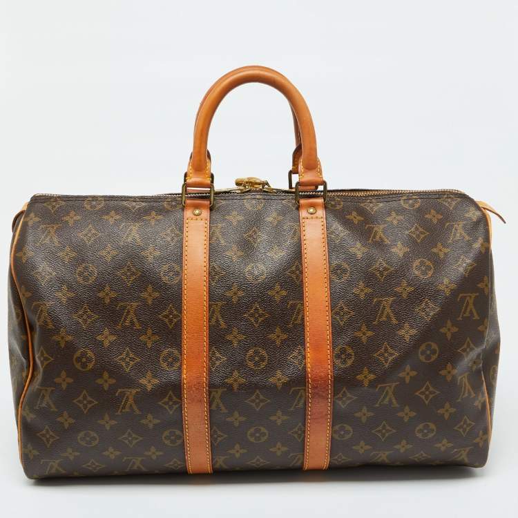 Pre Owned Louis Vuitton Monogram Canvas Keepall Bandoulière 45 Bag