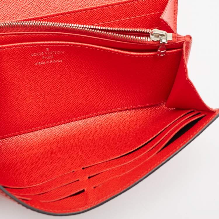 Pre Owned Louis Vuitton Coquelicot Epi Leather Twist Wallet
