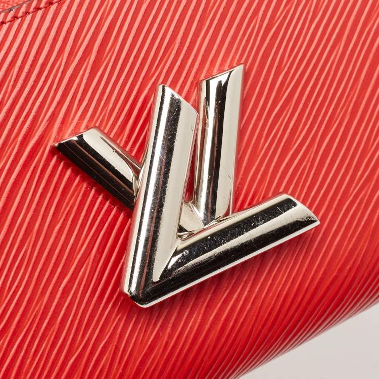 Pre Owned Louis Vuitton Coquelicot Epi Leather Twist Wallet