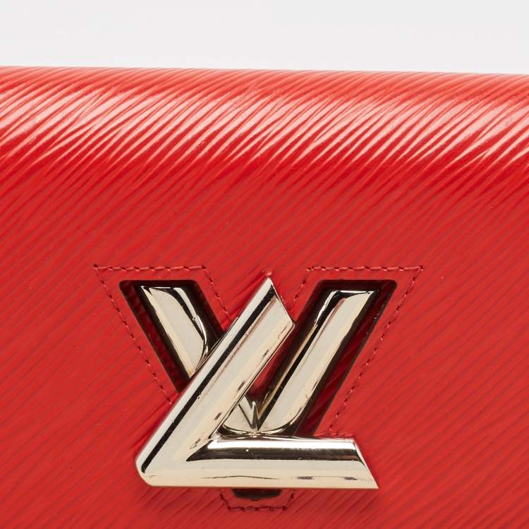 Pre Owned Louis Vuitton Coquelicot Epi Leather Twist Wallet