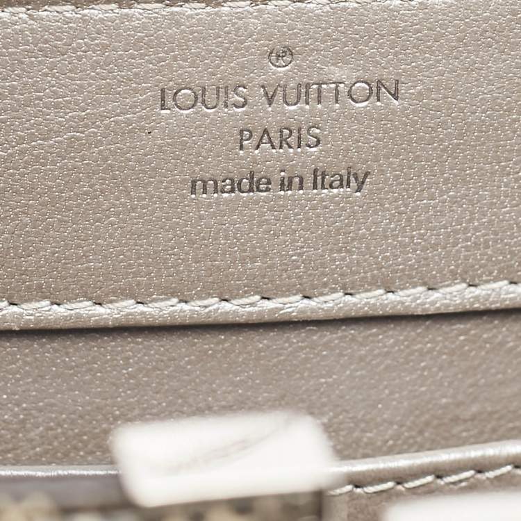 Pre Owned Louis Vuitton Grey Lizard Capucines Mini Bag