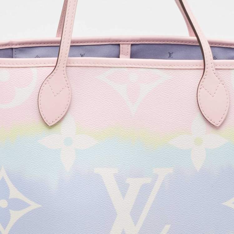 Pre Owned Louis Vuitton Pastel Tie Dye Monogram Canvas Neverfull Escale MM Bag